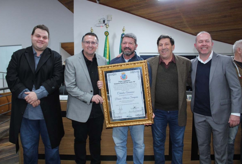 Nicolas, prefeito Roberto, deputado Mecca, Antonio e secretário Ricardinho