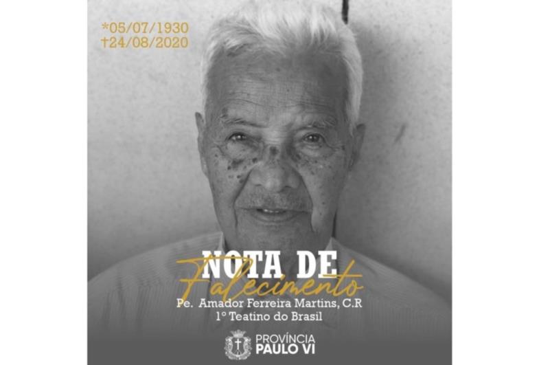 MORRE PADRE AMADOR EM FARTURA AOS 90 ANOS
