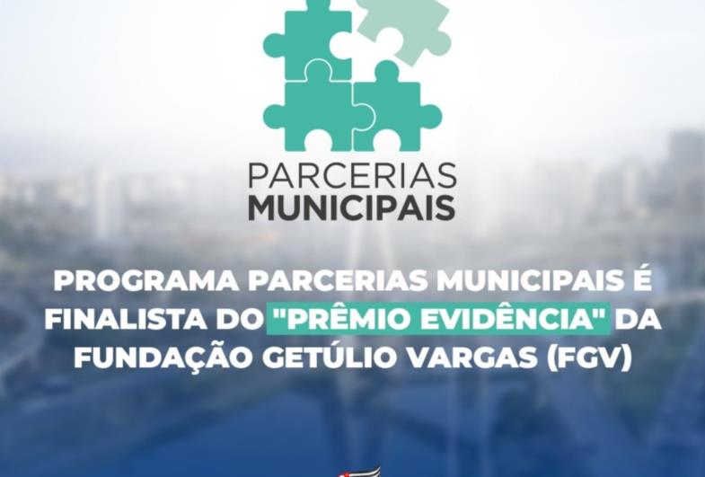 Programa Parcerias Municipais é finalista do Prêmio Evidência, da Fundação Getúlio Vargas
