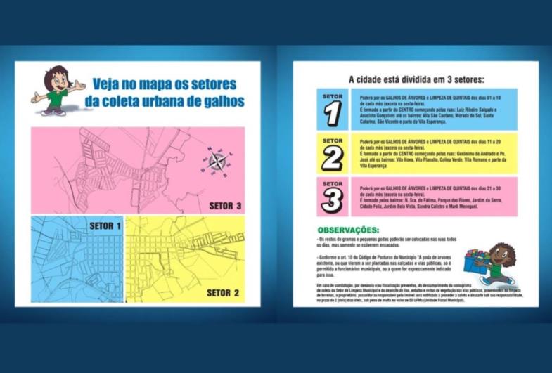 Setor de Limpeza reforça o pedido de conscientização dos moradores ao colocarem galhos e entulho nas ruas