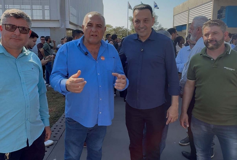 Vereador Rodrigo, prefeito João, vice- governador Felício e vereador Diego