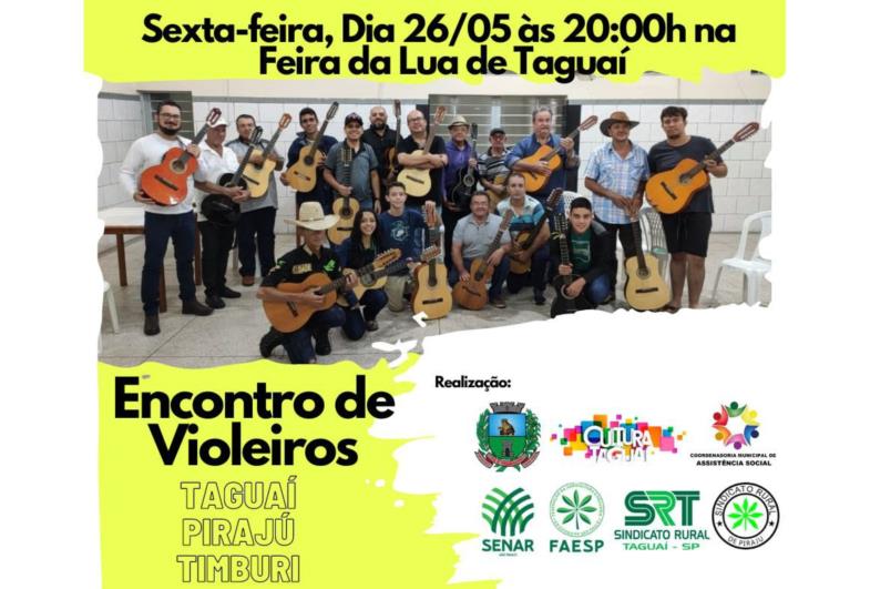 Violeiros se apresentam nesta sexta-feira na Feira da Lua de Taguaí