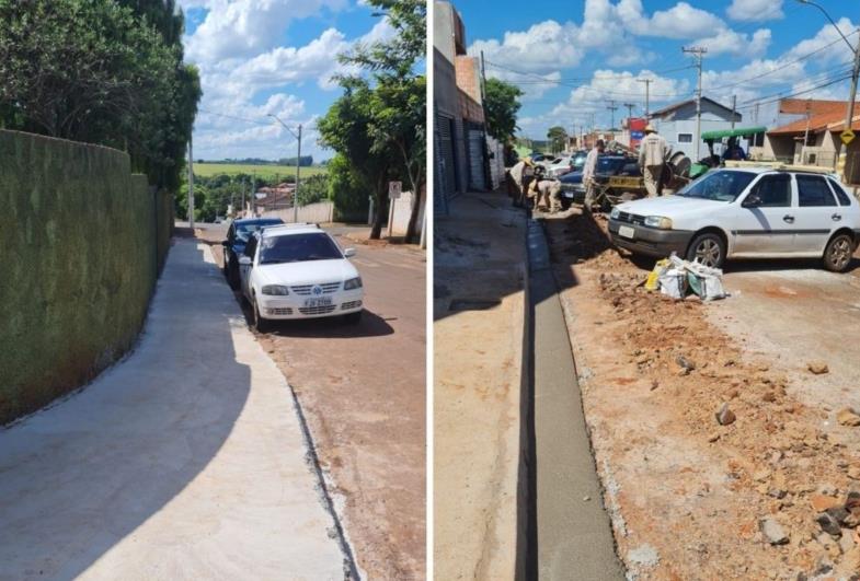 Etapa do Programa Novo Asfalto avança e calçamento da escola na Vila São Vicente é finalizado