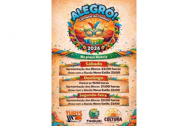 Programação do Carnaval movimenta Timburi