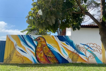 Estádio Ângelo Volpi de Itaporanga recebe artes em grafite