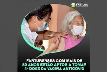 Farturenses com mais de 80 anos estão aptos a tomar 4ª dose da vacina antiCovid