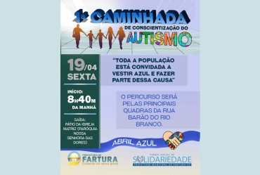 Fartura terá 1ª Caminhada de Conscientização do Autismo