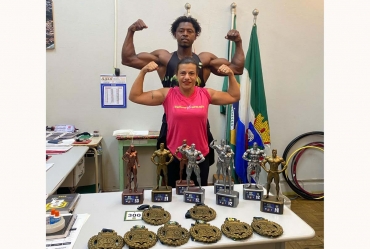 Leandro e Sheila Cristina de Avaré brilharam no Campeonato Paulista de Fisiculturismo