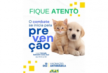 Proteção que salva: Prefeitura leva vacinação antirrábica ao Costa Azul nesta sexta-feira, 19