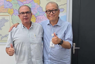 Prefeito de Fartura, Marcos, participa de audiência em São Paulo