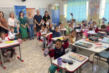 Prefeitura realiza as entregas dos ovos da páscoa na Rede Municipal de Ensino de Sarutaiá