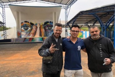 Concha Acústica de Itaporanga recebe pinturas de renomados grafiteiros  