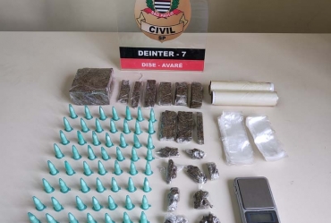 Ação da Polícia Civil de Avaré leva à prisão de suspeito e apreensão de drogas