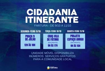 Cidadania Itinerante chega à Fartura oferecendo serviços gratuitos à população