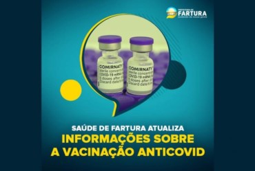 Saúde de Fartura atualiza informações sobre a vacinação antiCovid