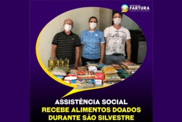 Assistência Social recebe alimentos doados durante São Silvestre