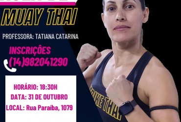 Secretaria da Mulher encerra outubro com aula gratuita de muay thai