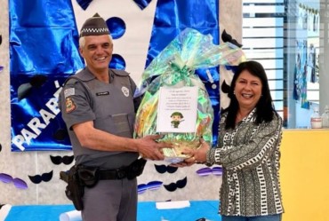 Escola Infantil de Timburi celebra o Dia do Soldado com homenagem a Polícia Militar