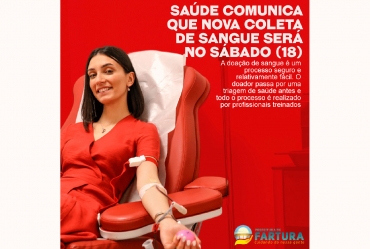 Saúde comunica que nova coleta de sangue será no sábado (18) na Unesp