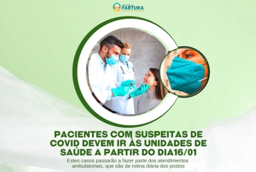 Pacientes com suspeitas de Covid-19 devem ir às Unidades de Saúde a partir da segunda (16/01)