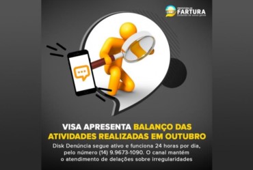 VISA apresenta balanço das atividades realizadas em outubro