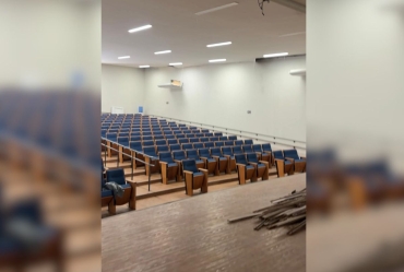 Prefeitura de Fartura avalia recuperação do anfiteatro da Escola Miguel de Góes
