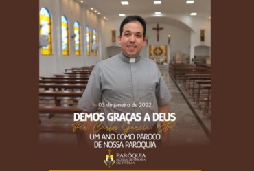 Padre Carlos Garcia completa um ano na paróquia da Vila Nossa Senhora de Fátima, em Fartura 