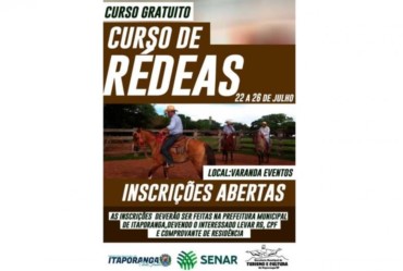 Prefeitura de Itaporanga promove curso de “Rédeas” para população 