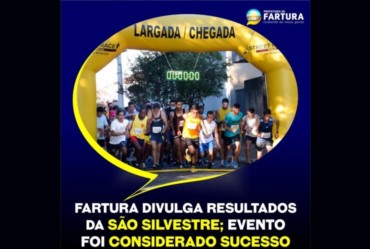 Fartura divulga resultados da São Silvestre; evento é considerado sucesso