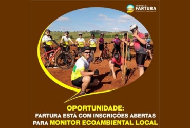 Oportunidade: Fartura está com inscrições abertas para Monitor Ecoambiental Local