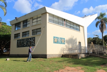 Destaque no centro de Avaré, Concha Acústica ganha nova pintura