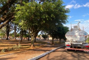 Prefeitura de Timburi trabalha na revitalização da Praça São Bento, popular Praça do Jardim 