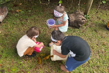 Crianças participam de atividades educativas de prevenção à dengue em Taguaí