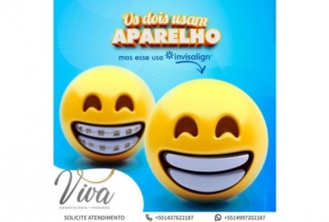 Às vezes até os emojis precisam de aparelho para melhorar o seu sorriso