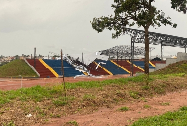 Forte chuva causa quedas de árvores e destelhamentos em Avaré