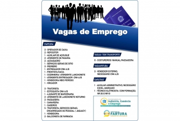 Vagas de emprego em Fartura, Taguaí, Taquarituba e Sarutaiá