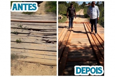 Prefeitura de Itaporanga recupera ponte no Bairro Remédio