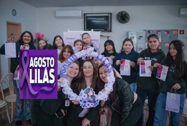 Agosto Lilás leva ação de conscientização ao Gama em Fartura