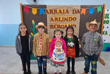 Escola Arlindo Bergamo comemora 26 anos com Festa Junina em Taguaí
