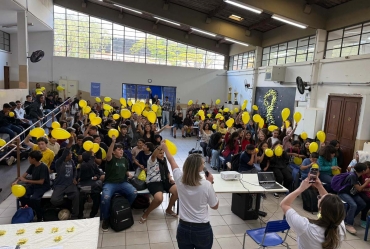 Saúde de Sarutaiá promove ações do Setembro  Amarelo na Escola Estadual Doutor Edgardo Cardoso