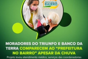 Moradores do Triunfo e Banco da Terra comparecem ao “Prefeitura no Bairro” apesar da chuva