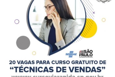 “Técnicas de Vendas”: Farturenses podem participar do curso oferecido pelo Via Rápida