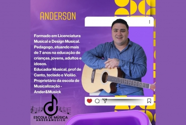 Escola de Música idealizada pelo professor Anderson comemora sete anos e inaugura novo polo em Taguaí