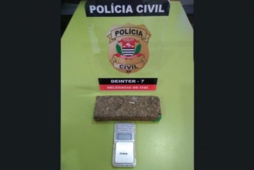 Ação da Polícia Civil termina com 1 preso e meio quilo de droga apreendida