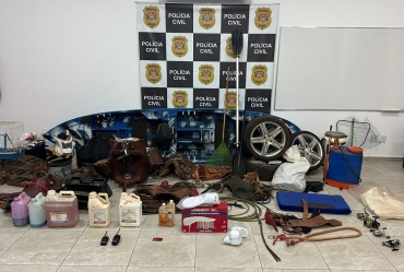 Investigação da Polícia Civil resulta na apreensão de grande volume de produtos furtados em Taquarituba 