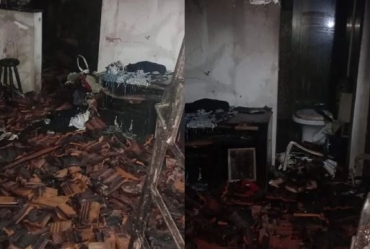 Incêndio destrói casa em Botucatu na madrugada desta segunda-feira