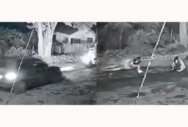 Motorista de carro na contramão foge após bater em moto e derrubar duas mulheres em Cerqueira César 