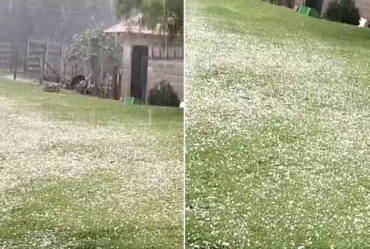 Chuva com granizo e fortes rajadas de vento provoca transtornos a moradores em Guapiara