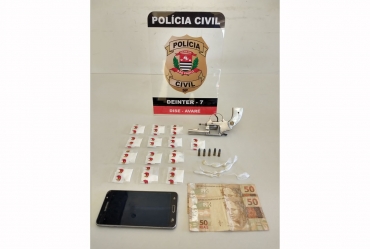 Polícia Civil prende homem por porte ilegal de arma e tráfico de drogas 