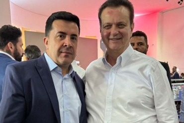 Prefeito de Timburi, Cristiano Amorim participa do encontro com o governador do Estado de São Paulo, Tarcísio de Freitas
